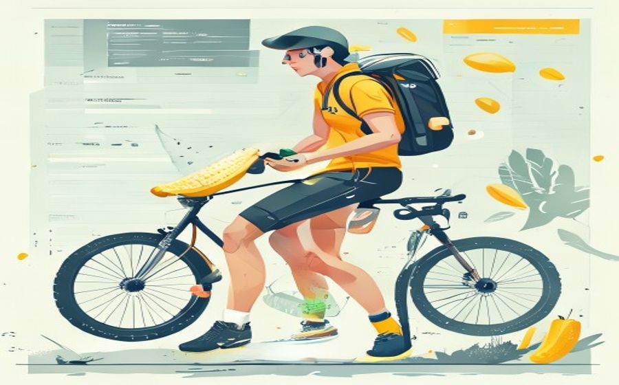 越野跑选手吃香蕉